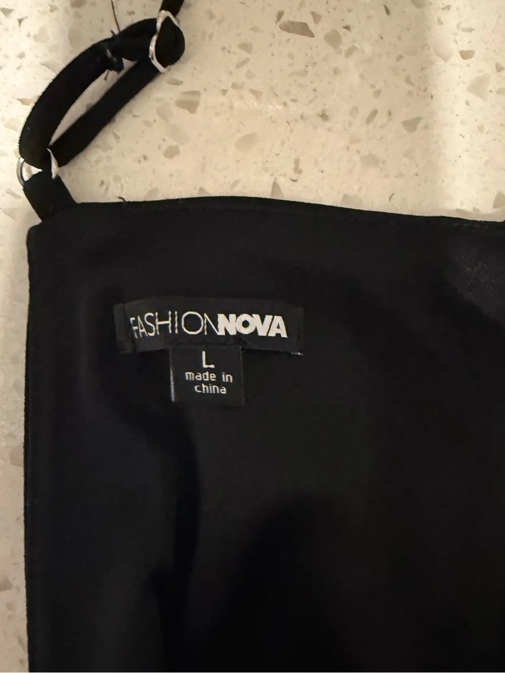 Fashion Nova Black V-Neck Spaghetti Strap Jumpsuit
